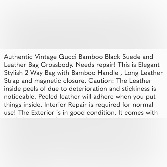 Gucci Bags Gucci Black Suede Leather Bamboo Bag Crossbody Poshmark